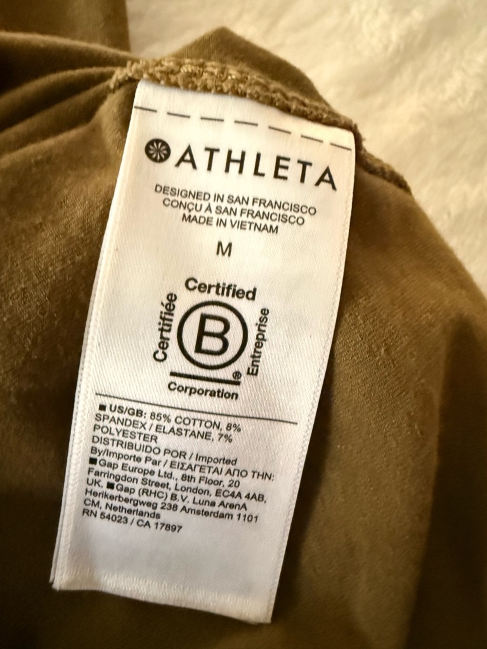Athleta Olive Green V-neck Outbound Twist Tee Sleeveless Top M - Picture 6 of 7